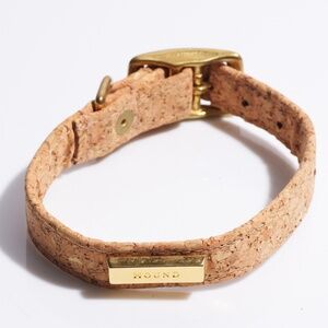 Cork Dog Collar by Hound Collection with Gold Bar Logo